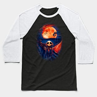 Graphic Skellington Art Character Baseball T-Shirt